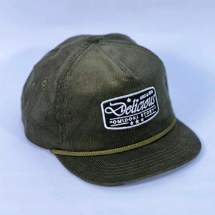 Topi Rope Hat Corduroy Omidoki Topi Bisbol Corduroy Visor Pendek