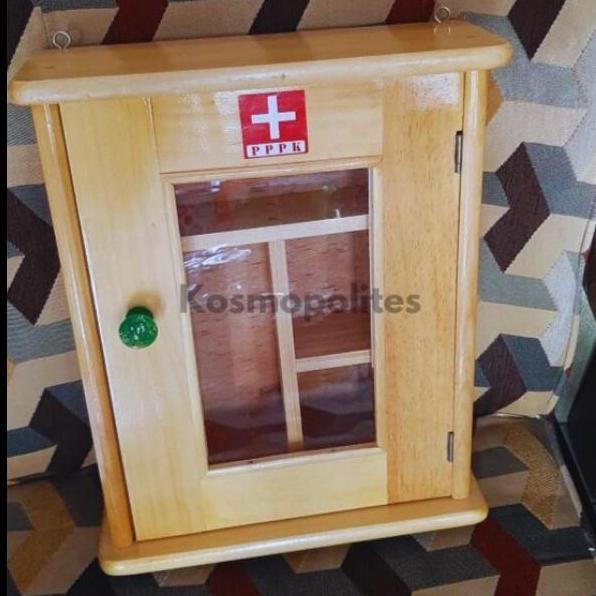 Kotak Obat Kayu Kayu Premium,Kotak Obat P3K Dinding,Termurah,Finishing Glossy