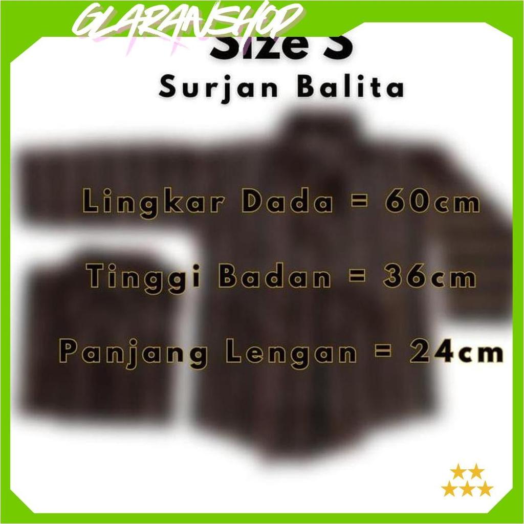 Baju Surjan Kutubaru Kebaya Lurik Balita Coklat Hitam GBM Termurah