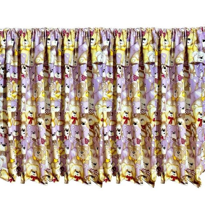 Flmy- Tirai Kolong Dapur Kolong Motif Campur Gorden Kolong Bonus Tali Kur