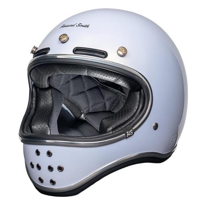 Howard Smith Bobber Retro Helm Full Face - Rose White