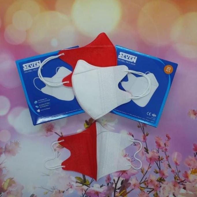[PROMO 50 PCS] MASKER DUCKBILL MERAH PUTIH HUT / DUCKBILL MERAH PUTIH/ DUCKBILL HUT / MASKER PERAYAA