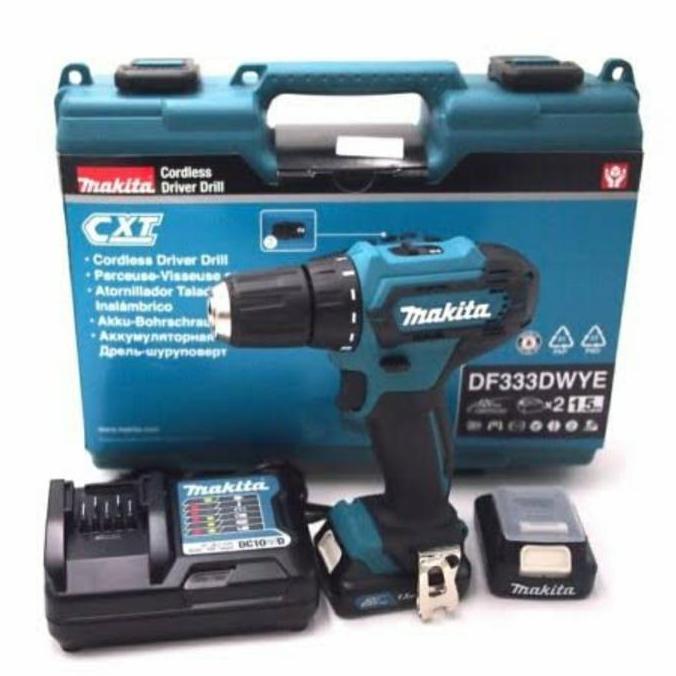 Bor Cordless 12Volt MAKITA DF 333 DWYE ( 2 Batre )
