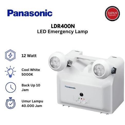 Panasonic LDR400N Lampu Darurat LED 12 Watt Cool White 5000K Auto Cut-Off Charging Compact Design un