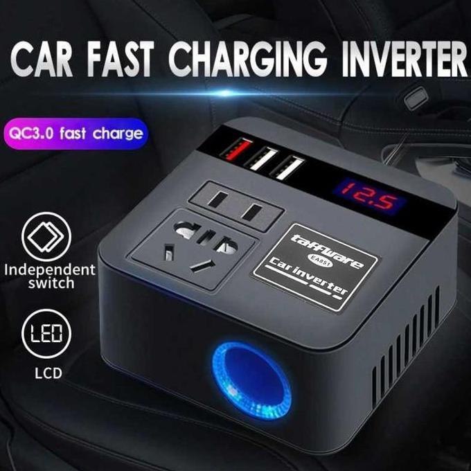 Taffware Car Power Konverter Fast Charging Inverter 100W
