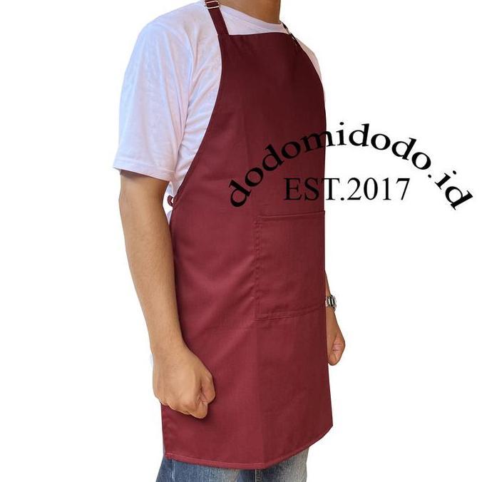 Apron Celemek Masak Full Size Apron / Celemek Masak Polos Hitam Dodo