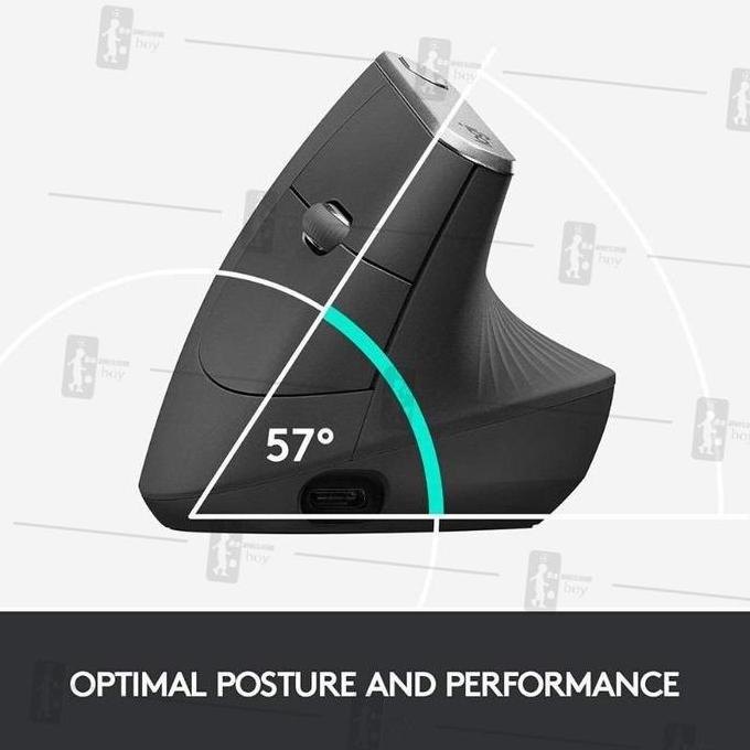 Xfour- Logitech Mx Vertical Advanced Ergonomic Premium Mouse 4000 Dpi