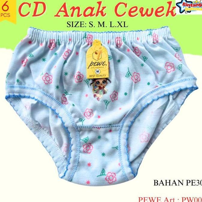 Clothes- 6 Pcs Celana Dalam Anak Perempuan Karakter/Cd Anak Perempuan Murah / Sempak Anak Cewek Moti