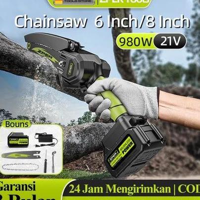 Zper Mesin Chainsaw Cordless Chainsaw Gergaji Gergaji Rantai Elektrik Mini Gergaji Listrik Zp012 Ala