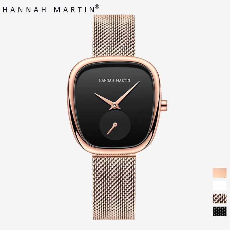 HANNAH MARTIN Jam Tangan Wanita Mode Bisnis Display Kuarsa Tahan Air Jam Tangan Cewek 1251