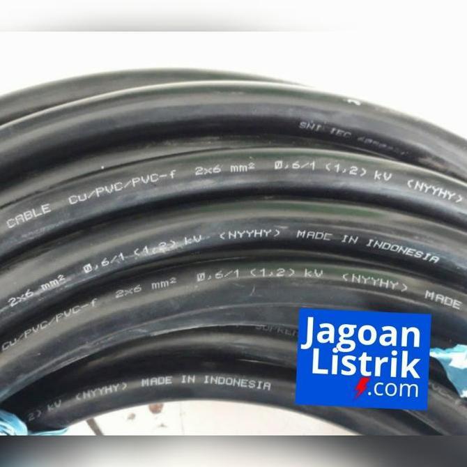 Kabel Listrik Serabut Nyyhy 2 X 6 Mm Supreme Ecer Per Meter Hitam Pvc Tembaga Nyyhy 2X6 Mm2