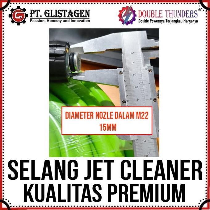 Double Thunders Selang Jet Cleaner Hijau M22 - M14 Conector Drat Besar Kecil Konektor Drat Besar Kec