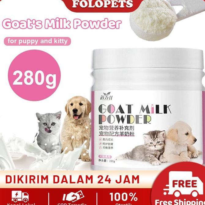 Folopets Susu Bubuk Peliharaan Susu Kambing Bubuk Anjing Kucing Goat Milk Powder Cat Dog