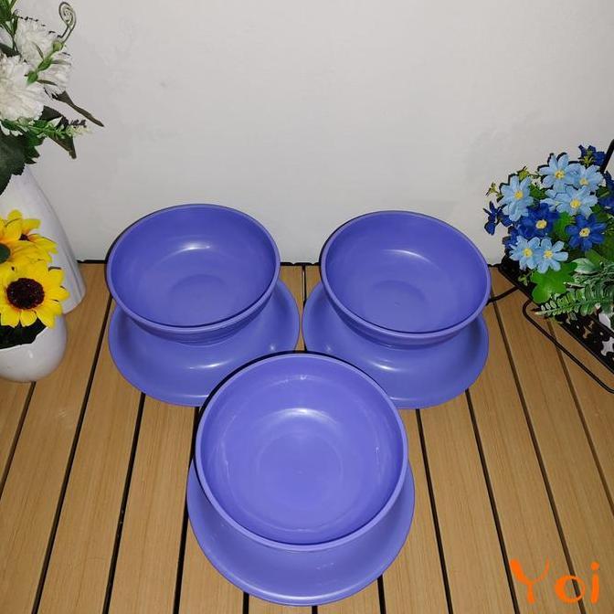 Taberu- Yoi- Pirng Set Mangkok/ Piring Dan Mangkok Plastik/ Piring Set Mangkok 3+3=6Pcs/ Piring Set/