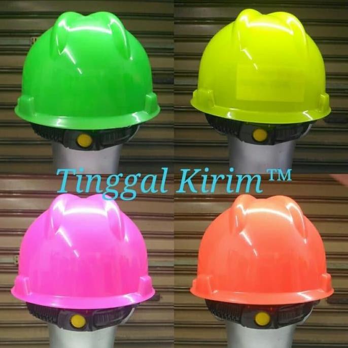 Yxyg- Helm Proyek Safety Unik Warna Terang Banget. Pink, Hijau, Kuning, Abu2