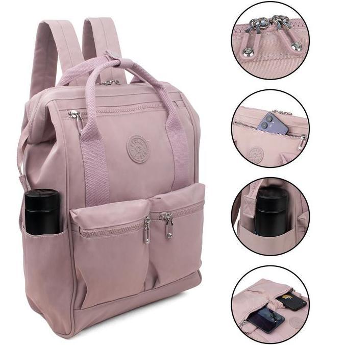 Baggu- Opiobags Pioma Ransel Wanita / Travelling Bag / Ransel Pioma Nylon Backpack