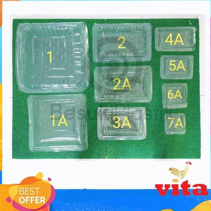 Plastik Mika Kontainer Kue Makanan Tebal Per Pack