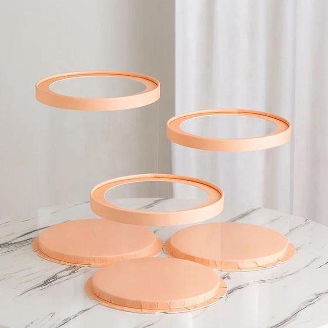 KOTAK TRANSPARAN BULAT CAKE BOX MIKA GIFT BOX MIKA ATAP TRANSPARAN