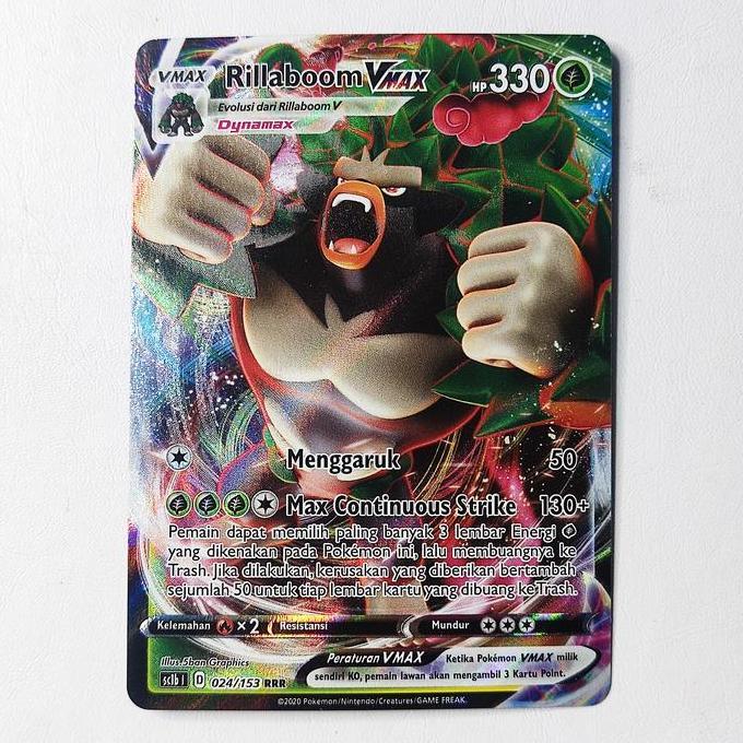 New Rillaboom VMAX RRR 023/153 SC1b - Kartu Pokemon Indonesia