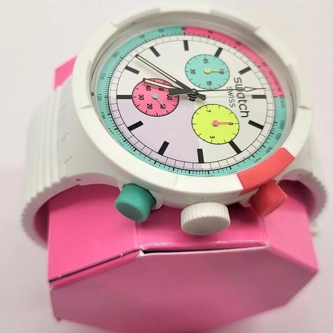 Jam Tangan SWATCH Original Big Bold SB06W100 SWATCH THE PURITY OF NEON