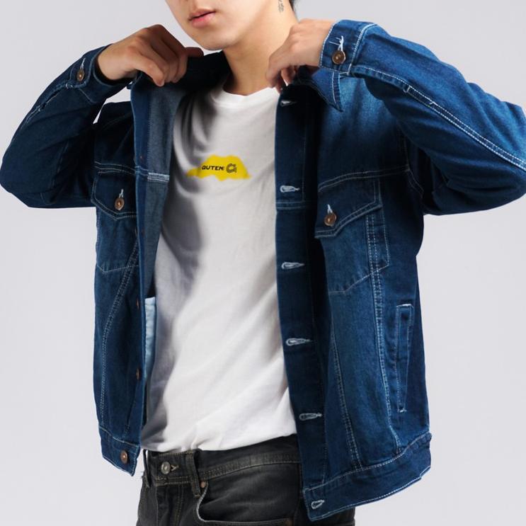 FLASH SALE Guteninc Jacket Denim Jeans Trucker Boxy Bullitt Blue Washed
