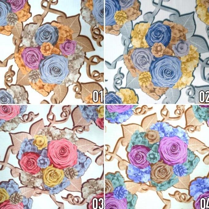 Kain Beludru Tebal Meubel Sofa Jok Kursi Motif Bunga Kembang - Rosie