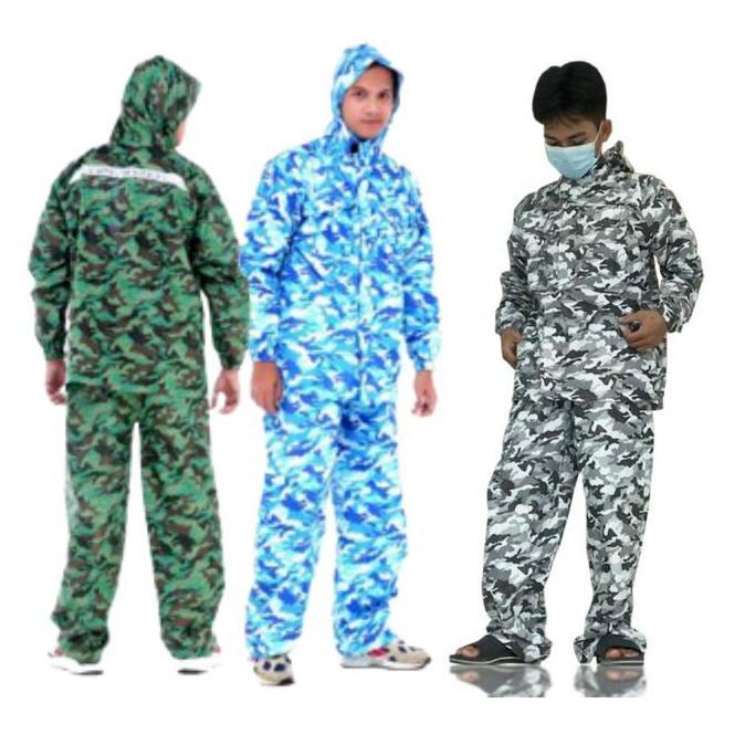 NEW JAS HUJAN SETELAN DEWASA PLEVIA ARMY 813 ORI