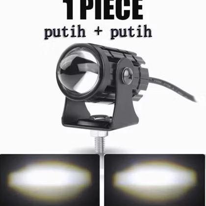 Lampu laser lampu led laser mini driving dual color putih kuning Motorcycle