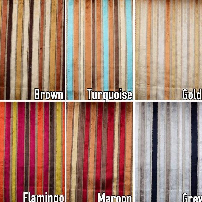 Bahan Kain Beludru Sofa / Jok / Kursi Jati Ukir Motif Salur - Roselli