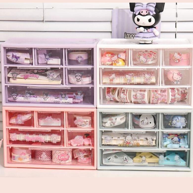 VELRYA 9 LACI MINI RAK MINI KOTAK AKSESORIS KOTAK LACI MINI CONTAINER RAK KECIL AESTHETIC LACI KECIL