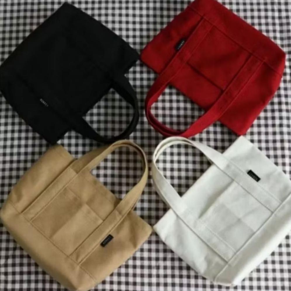 Murah Tote Bag Wanita Totebag Kanvas Polos Mini Tas Bahu Wanita Remaja Kekinian