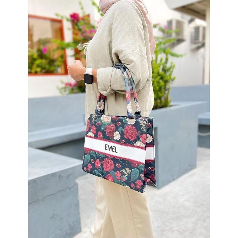 Murah  Tottebag Wanita Print Nama /Tas Custom Nama / Tas Nama / Tas Printing Custom Nama (Bisa Satua