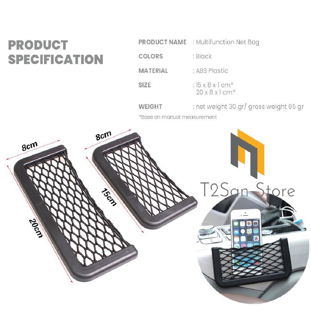 (COD) Kantong Jaring Handphone & E-Toll Mobil / Holder Handphone & E-Toll Card