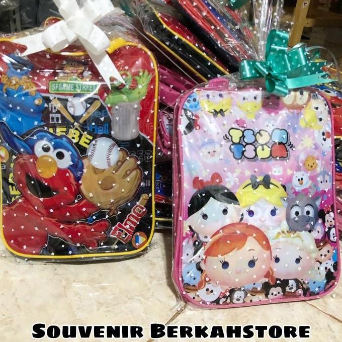 Termurah Souvenir paketan ulang tahun tas tenteng + snack bingkisan ciki