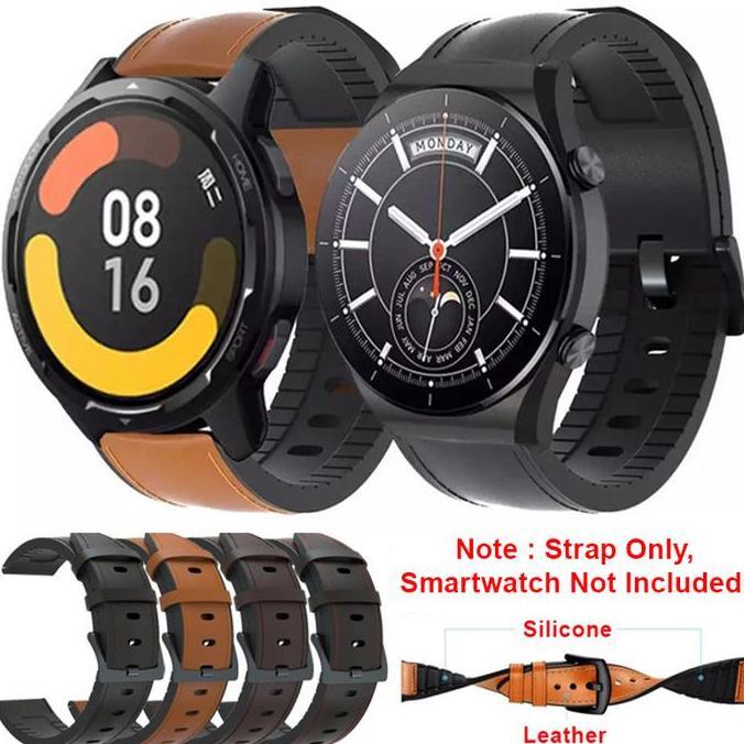 NEW STRAP TALI JAM LEATHER RUBBER KULIT BAND FOR XIAOMI MI WATCH S1 ACTIVE ORI