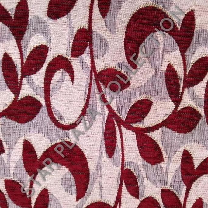 Kain Chenille Meubel Sofa / Kursi Motif Daun-Daun Cabang Pohon - Pluto