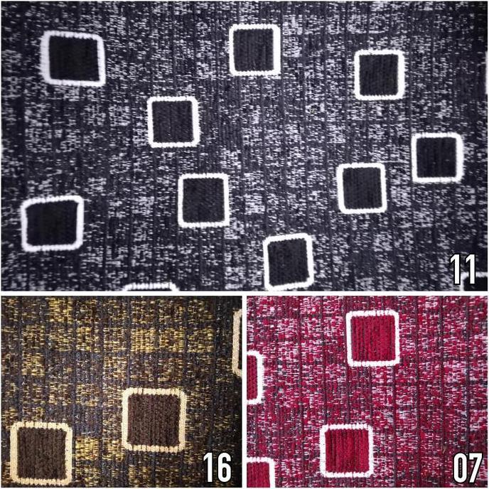 Kain Chenille Sofa / Jok / Kursi Regatta Motif Kotak-Kotak - Eudora