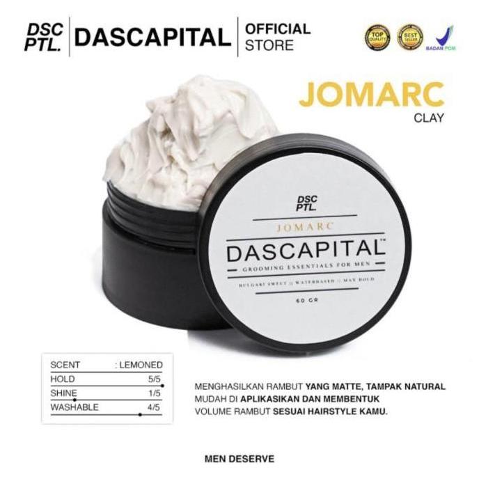 Dascapital Mini Jomarc Clay Pomade Travel Size 30gr