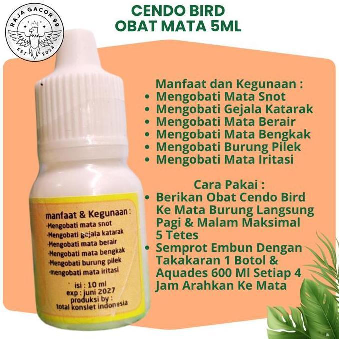 Cendo Bird Obat burung Sakit Mata Katarak berlendir berair Mata Snot