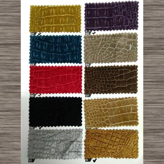 Kain Beludru / Bludru Mengkilap Motif Kulit Buaya Tebal - Alligator