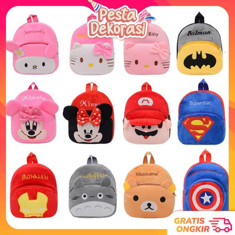 Promo Pesta Dekorasi  R278 Tas Ransel Anak Anak Karakter Tas Anak Kecil  Backpack Tassekolah