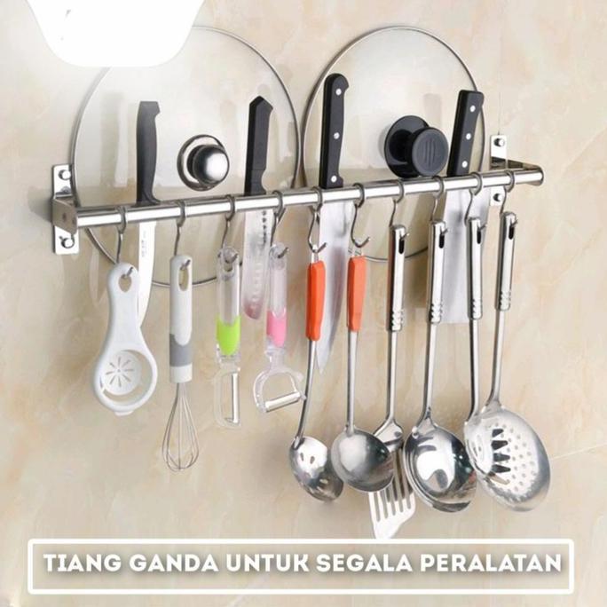TERLARIS RAK GANTUNG DAPUR STAINLESS 100 CM / RAK DAPUR GANTUNG STAINLESS