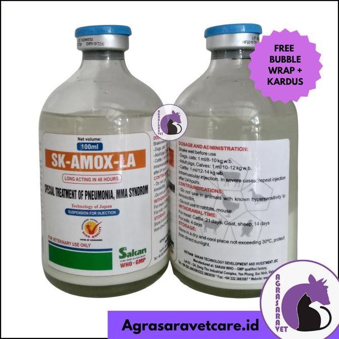 SAKAN SK AMOX LA (amoxycilin LA) - Obat Hewan