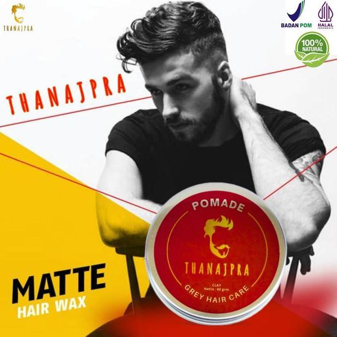 Clay Pomade Cream Matte NAJPRA Styling Rambut Kering Terlihat Basah