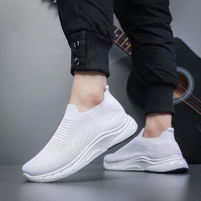 NEW LVR JUNGWON FREE BOX SEPATU RAJUT PRIA SEPATU PRIA TANPA TALI PREMIUM LV0558 ORI