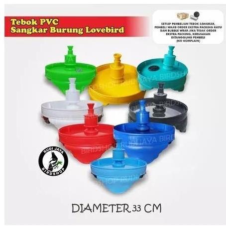 tebok love bird plastik atom kaki