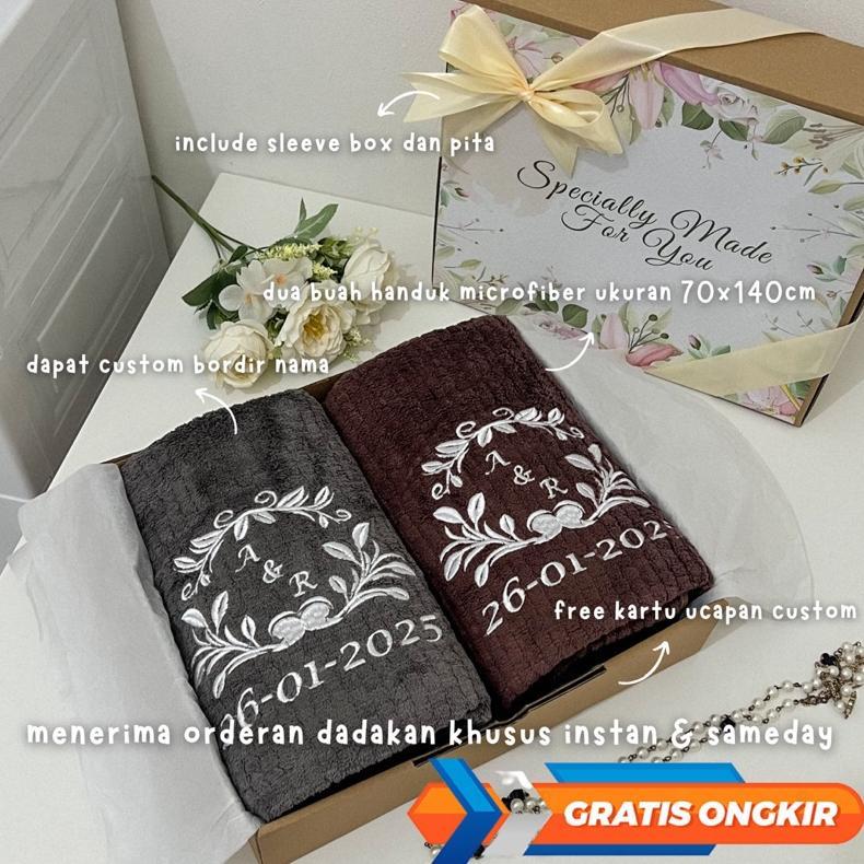 Hampers Pernikahan Handuk Couple Kado Pernikahan Wedding Gift Handuk Couple Kado Nikahan Pernikahan 