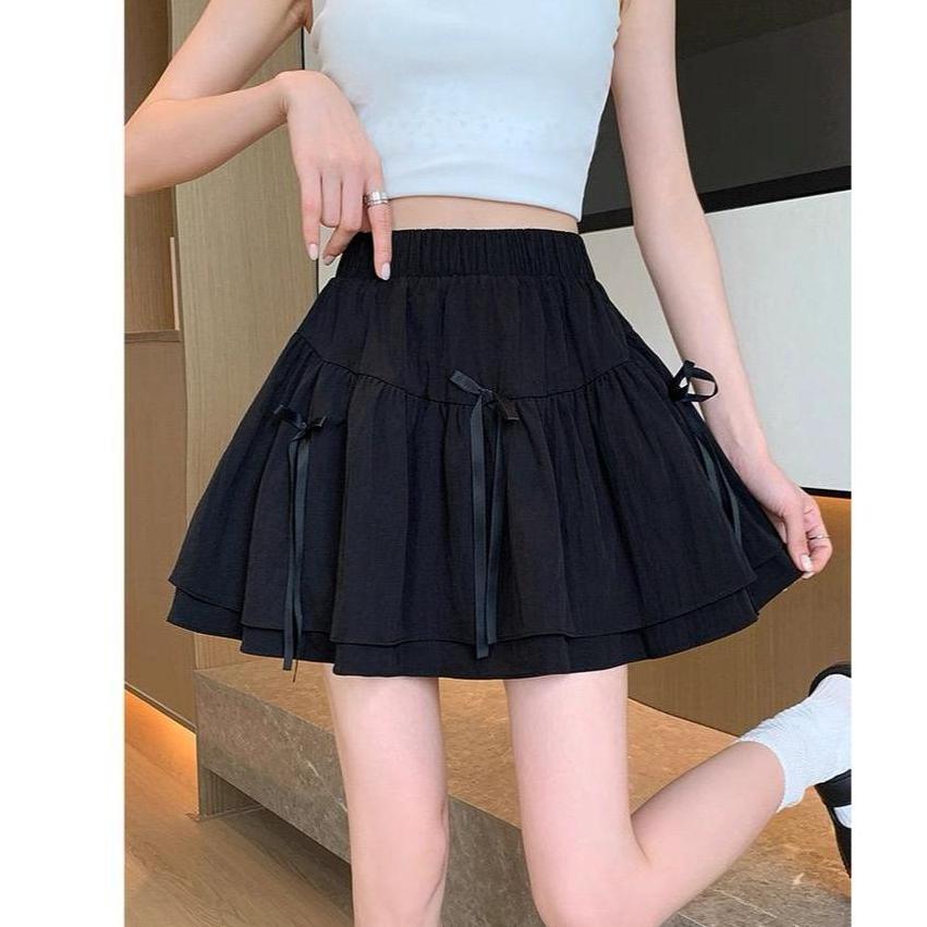 CUCI GUDANG DF - Rok RAINBOW Mini Skirt Susun Pendek / Rok Wanita Pendek Korean Style