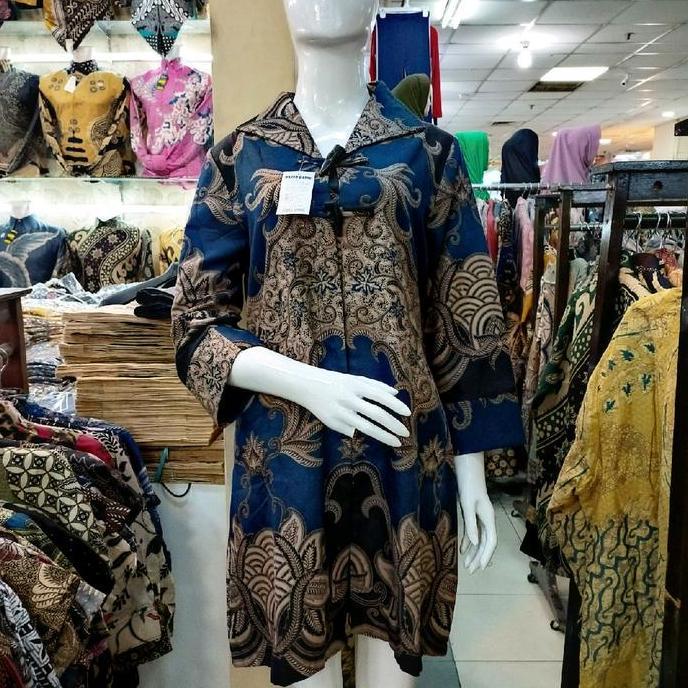 tunik batik cewek lapis furing trikot cocok untuk kantoran