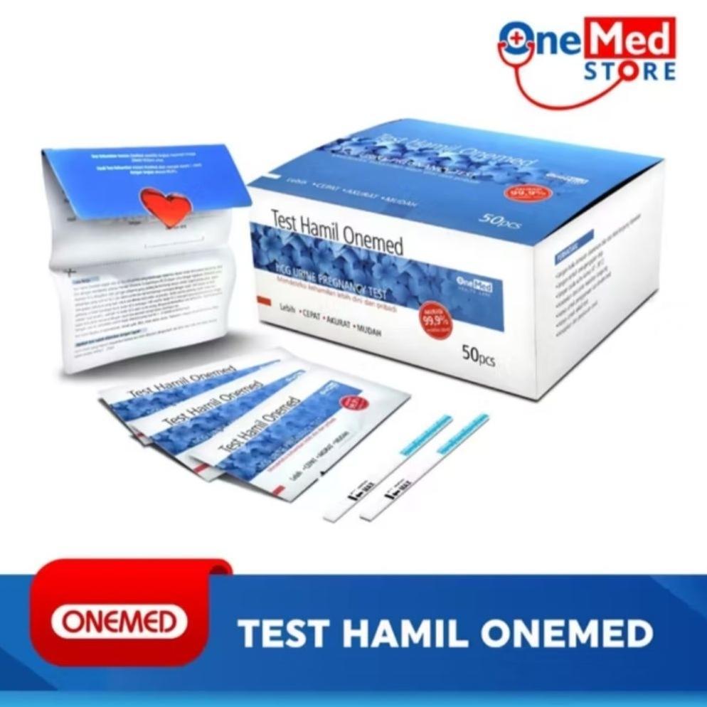 Terlaris Test Kehamilan Onemed  1 Box Isi 50 Pcs Test Hcg Urine Testpack Tespek Onemed